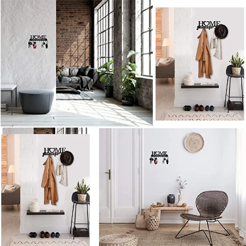 new Coat Rack Key Holder for Wall Mount Sweet Home Organizer Decorative Housekeeper On Wall Metal Wall Hanger For Front Door
new Coat Rack Key Holder for Wall Mount Sweet Home Organizer Decorative Housekeeper On Wall Metal Wall Hanger For Front Door