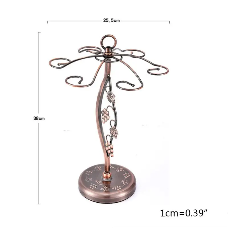 Bronze Metal Freestanding Tabletop Stemware Storage Rack/Wine Glass Cup Holder with 6 Hooks 
Bronze Metal Freestanding Tabletop Stemware Storage Rack/Wine Glass Cup Holder with 6 Hooks