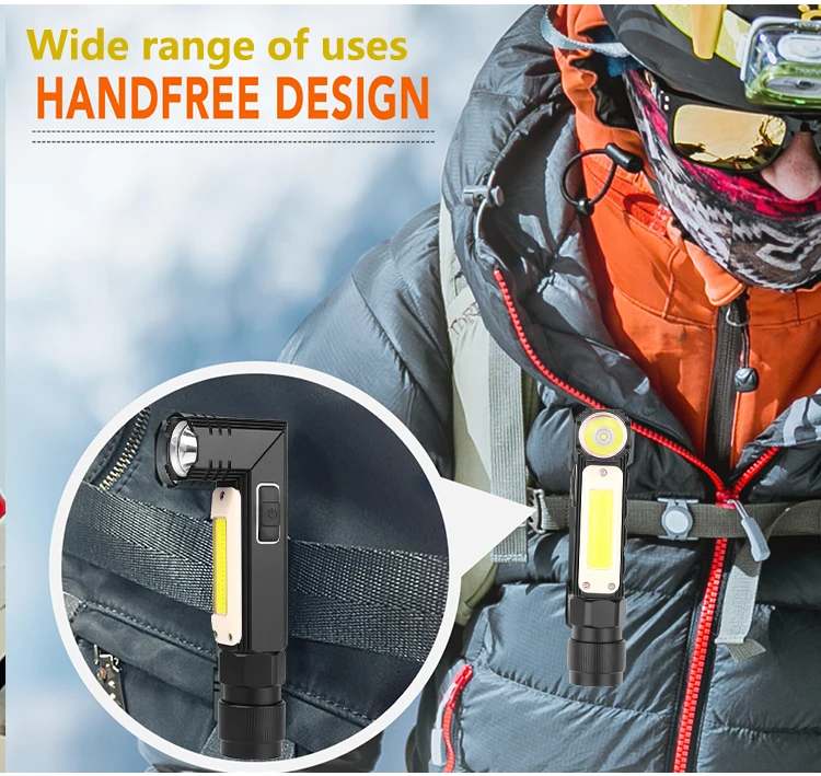 8000LM Handfree 90 Degree Twist Rotary Clip USB Rechargeable Flashlight With 5 Modes LED Torch Waterproof Outdoor Flashliaght 
8000LM Handfree 90 Degree Twist Rotary Clip USB Rechargeable Flashlight With 5 Modes LED Torch Waterproof Outdoor Flashliaght