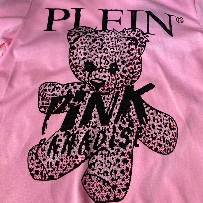tshirt men cartoon rhinestones teddy bear plein embroidey summer casual wear cotton shortsleeve pink paradise men clothing new
tshirt men cartoon rhinestones teddy bear plein embroidey summer casual wear cotton shortsleeve pink paradise men clothing new