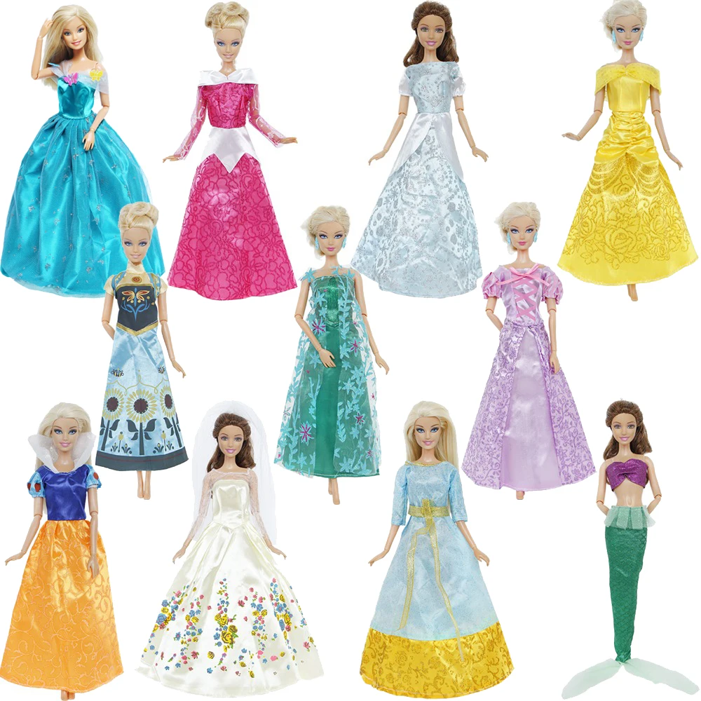Один комплект сказочное платье принцессы для куклы смешанный стиль аксессуары
