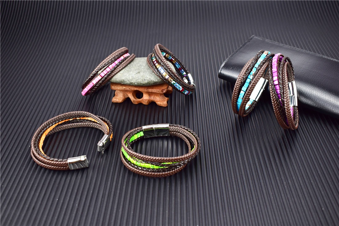 Multilayer Bracelet Natural Stone Genuine Leather Braided Wrap Bangle Stainless Steel Magnetic Clasp Bracelet Men Jewelry
Multilayer Bracelet Natural Stone Genuine Leather Braided Wrap Bangle Stainless Steel Magnetic Clasp Bracelet Men Jewelry