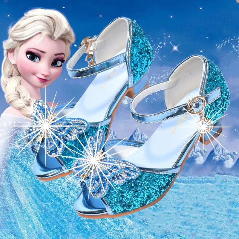 Disney children's cartoon bow frozen princess girl soft sole high heel sandals party show dance shoes crystal sequin shoes
Disney children's cartoon bow frozen princess girl soft sole high heel sandals party show dance shoes crystal sequin shoes