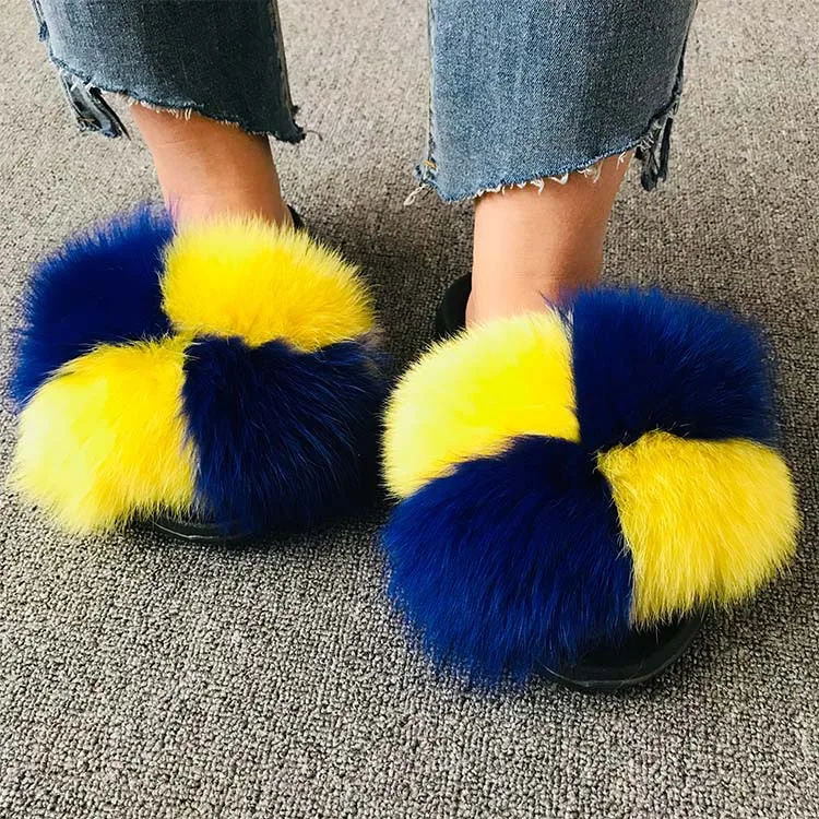 Fashion Lady Fur Slides Platform Fur Sandals Mixed Colors Slippers Slip-On Home Outside Slippers Ladies Cute Flat Slippers
Fashion Lady Fur Slides Platform Fur Sandals Mixed Colors Slippers Slip-On Home Outside Slippers Ladies Cute Flat Slippers
