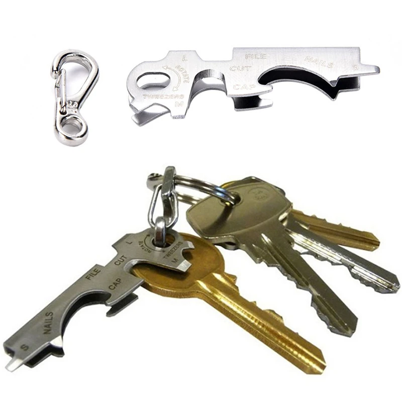 Wholesale 9 in 1 Multitools EDC stainless steel multi-function tool keychain Outdoor survival gear
Wholesale 9 in 1 Multitools EDC stainless steel multi-function tool keychain Outdoor survival gear