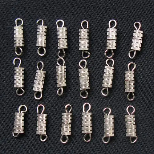 50 Rhodium колонки поворотный винт застежки Разъемы 15x4 мм DIY ювелирных изделий |