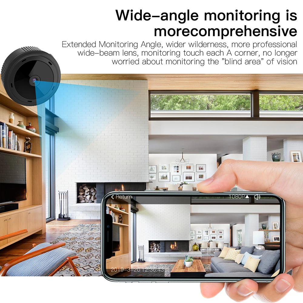 1080P HD Mini Camera WiFi Wireless Security Protection Camera Remote Monitoring Motion Detection Dark Night Vision Camera
1080P HD Mini Camera WiFi Wireless Security Protection Camera Remote Monitoring Motion Detection Dark Night Vision Camera