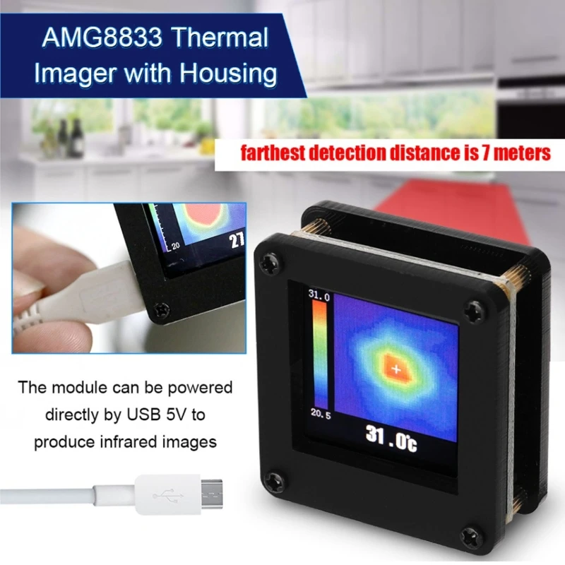 AMG8833 Thermal Imaging Camera Infrared Thermal Imager Mini IR Imaging Senor Drop Shipping
AMG8833 Thermal Imaging Camera Infrared Thermal Imager Mini IR Imaging Senor Drop Shipping