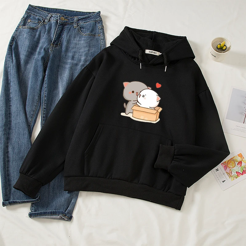 Cartoon Hoodie Kpop Style Cotton Long Sleeve Casual Female Pullovers Cute Cat Graphic Print Women Hoodies Sweatshirts
Cartoon Hoodie Kpop Style Cotton Long Sleeve Casual Female Pullovers Cute Cat Graphic Print Women Hoodies Sweatshirts