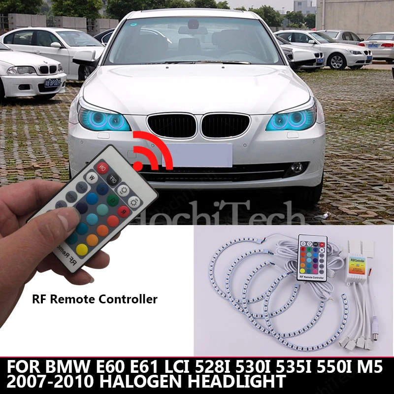 Multi-Color RGB LED Angel Eye Halo Rings light For BMW E60 E61 LCI 528i 530i 535i 550i M5 2007-2010 Halogen Headlight
Multi-Color RGB LED Angel Eye Halo Rings light For BMW E60 E61 LCI 528i 530i 535i 550i M5 2007-2010 Halogen Headlight
