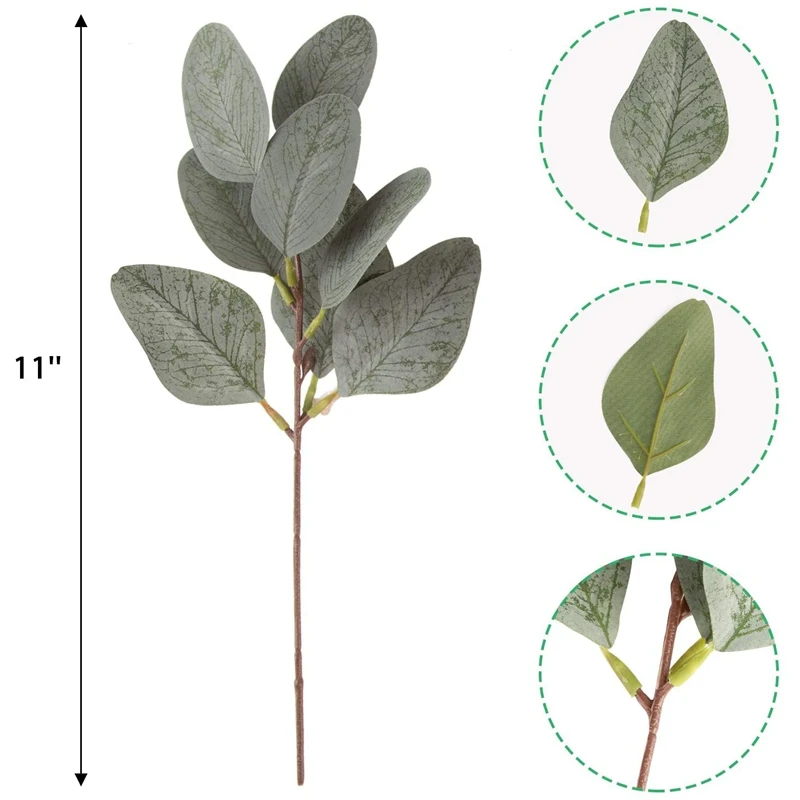 30-Pcs Artificial Eucalyptus Stems Bulk Leaves for Wedding Greenery Decoration Floral Bouquets Wreath Arrangement Decor
30-Pcs Artificial Eucalyptus Stems Bulk Leaves for Wedding Greenery Decoration Floral Bouquets Wreath Arrangement Decor