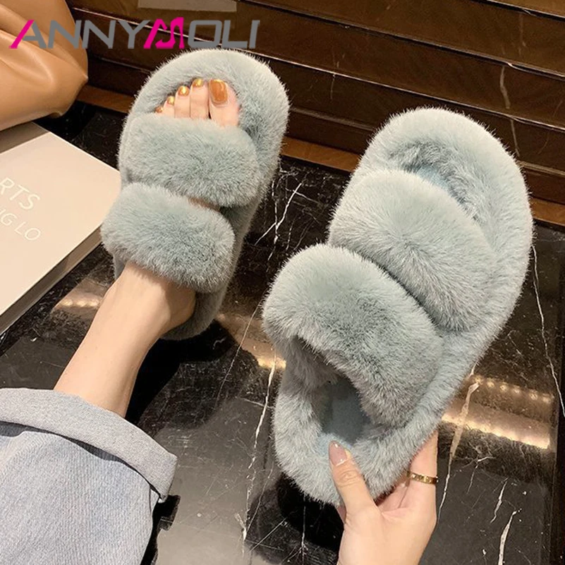 ANNYMOLI Women Slippers Fur Warm Beautiful Slippers Lady Flats Furry House Fashion Shoes Autumn Winter Black Orange Big Size 40
ANNYMOLI Women Slippers Fur Warm Beautiful Slippers Lady Flats Furry House Fashion Shoes Autumn Winter Black Orange Big Size 40