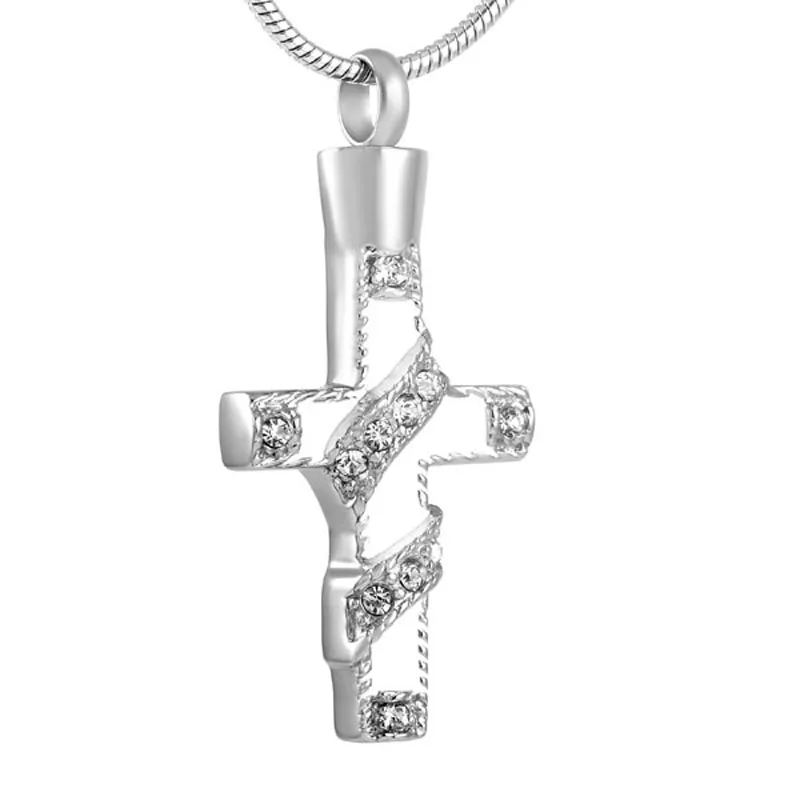 IJD8638 Inlay Crystal Cross Stainless Steel Cremation Memorial Pendant for Ashes Urn Keepsake Souvenir Jewelry for Men
IJD8638 Inlay Crystal Cross Stainless Steel Cremation Memorial Pendant for Ashes Urn Keepsake Souvenir Jewelry for Men
