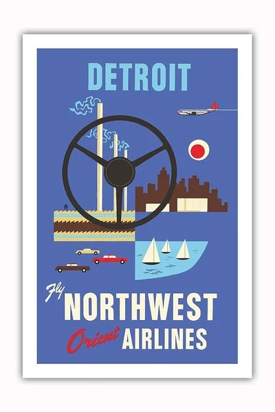Detroit fly Northwest Airlines Tin Sign art wall decoration,vintage aluminum retro metal sign,iron painting
Detroit fly Northwest Airlines Tin Sign art wall decoration,vintage aluminum retro metal sign,iron painting