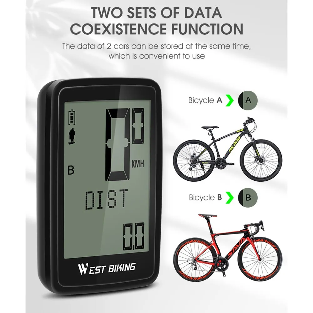 WEST BIKING 5 Language 21 Functions Bike Bicycle Computer Stopwatch LCD Display Durable MTB Road Bike Accessories
WEST BIKING 5 Language 21 Functions Bike Bicycle Computer Stopwatch LCD Display Durable MTB Road Bike Accessories