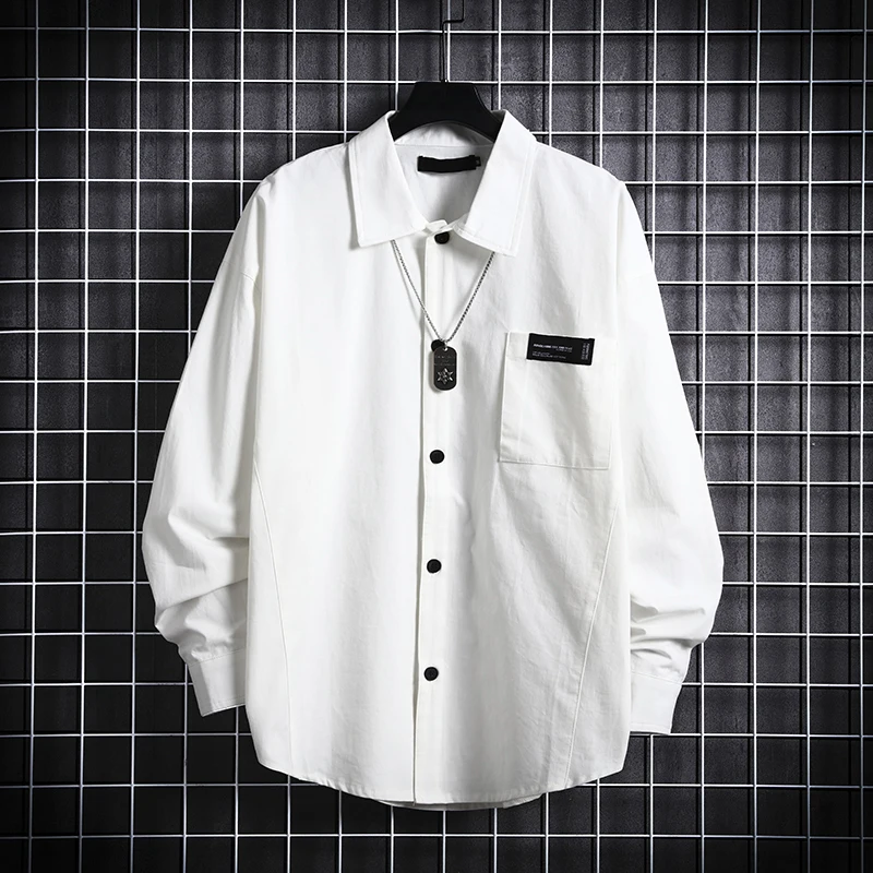 Korean Loose White Men Shirt Stylish Casual Long Sleeve Collar Button Shirts Camisas Para Hombre Simple Men Clothes New MM60NCS
Korean Loose White Men Shirt Stylish Casual Long Sleeve Collar Button Shirts Camisas Para Hombre Simple Men Clothes New MM60NCS
