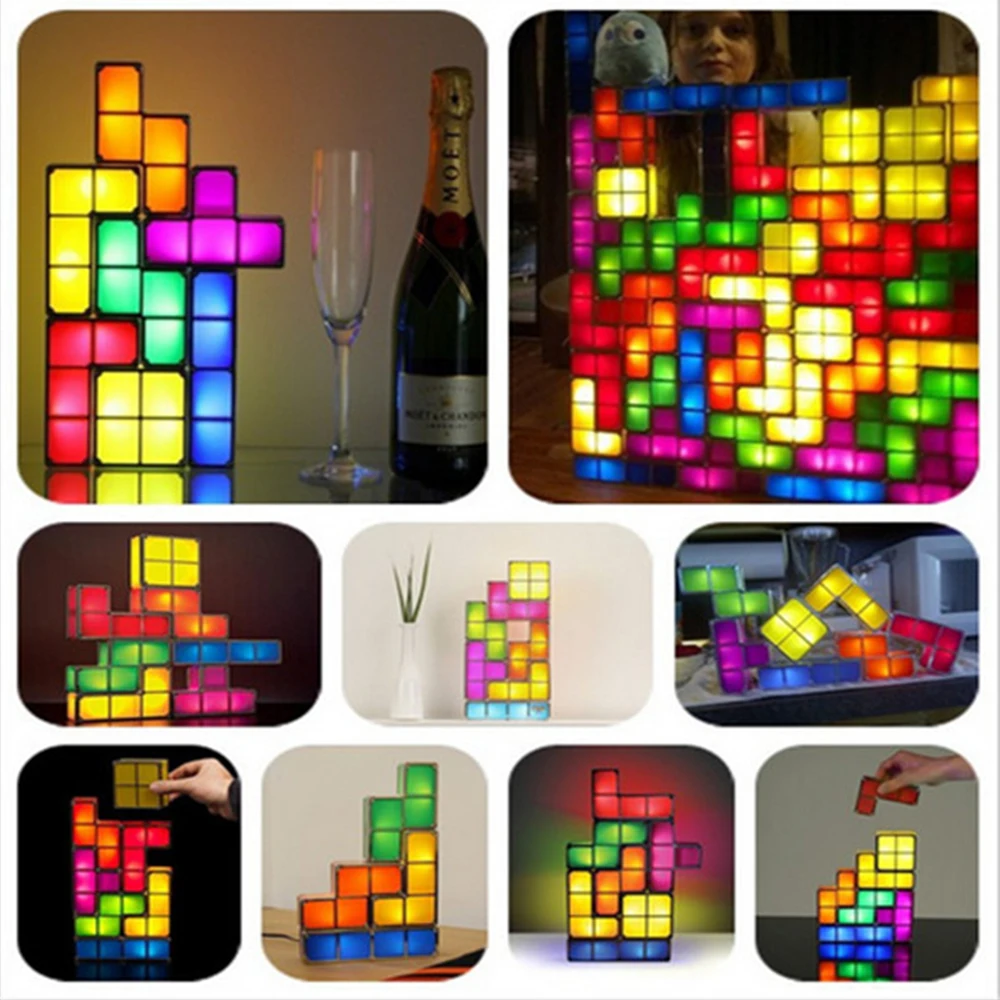 Ночной светильник светодиодный светильник, блок Tetris, ночник, сделай сам, декоративный строительный энергосберегающий пазл, Штабелируемый ц...
Ночной светильник светодиодный светильник, блок Tetris, ночник, сделай сам, декоративный строительный энергосберегающий пазл, Штабелируемый ц...