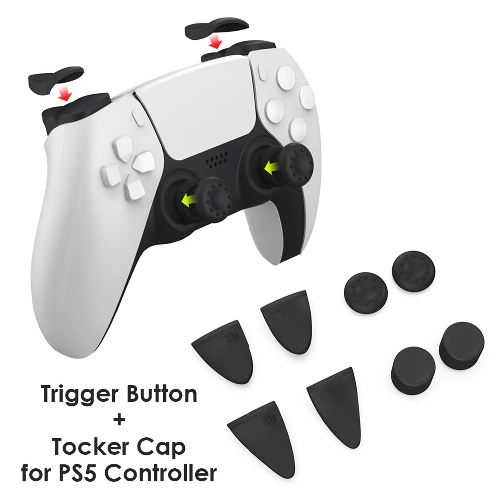 8 in 1 Thumb Stick Grip Key Caps Joystick Cover L2 R2 Trigger Extender for Sony Playstation 5 PS5 Electronic Machine Accessories
8 in 1 Thumb Stick Grip Key Caps Joystick Cover L2 R2 Trigger Extender for Sony Playstation 5 PS5 Electronic Machine Accessories