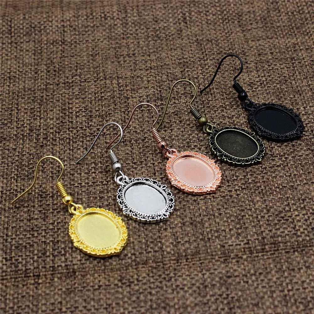 Основа для сережек овальный кабошон 20 шт. 10x14 мм|earring base|bezel blankcabochon oval |