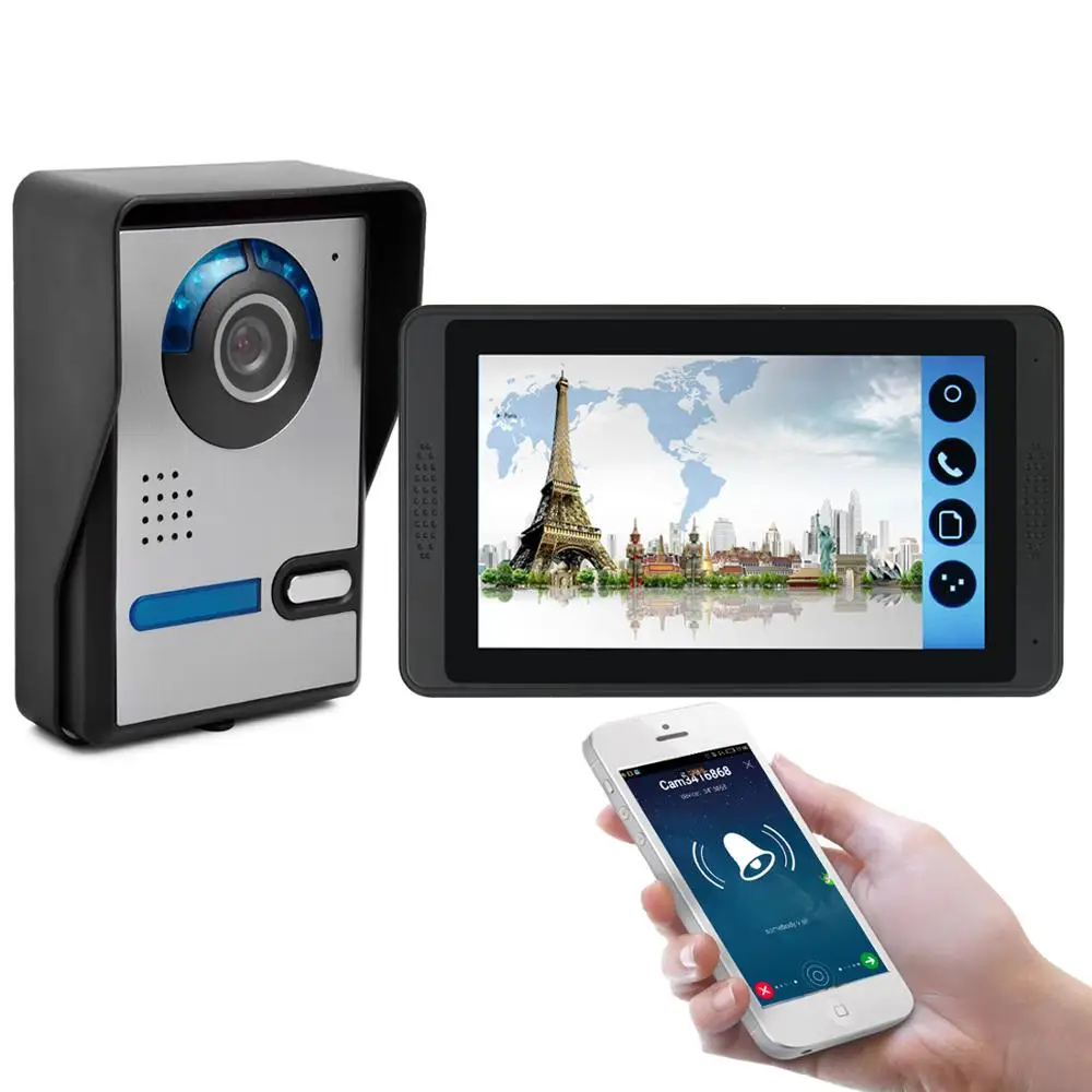 

Yobang Security 7" WIFI Video Intercom Door Phone System Smart Villa Bell Doorphone With Wired Door Phone Camera Doorbell
