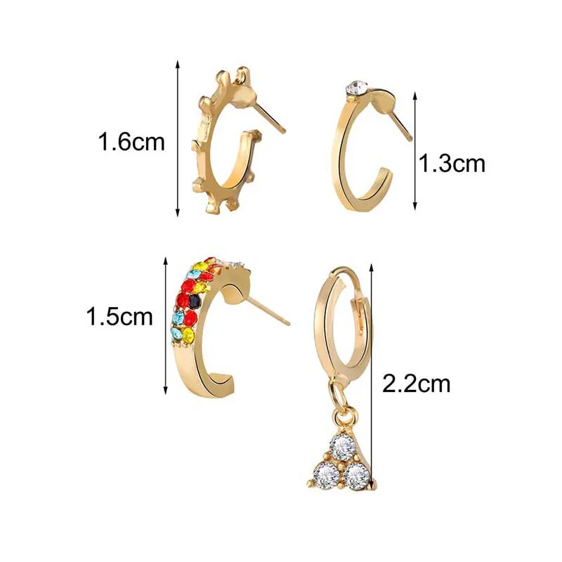 Rhinestone Huggie Earrings for Women Creative Vintage Gold Earrings Fashion Colorful Minimalist Earring Set Female Jewelry Gifts
Rhinestone Huggie Earrings for Women Creative Vintage Gold Earrings Fashion Colorful Minimalist Earring Set Female Jewelry Gifts