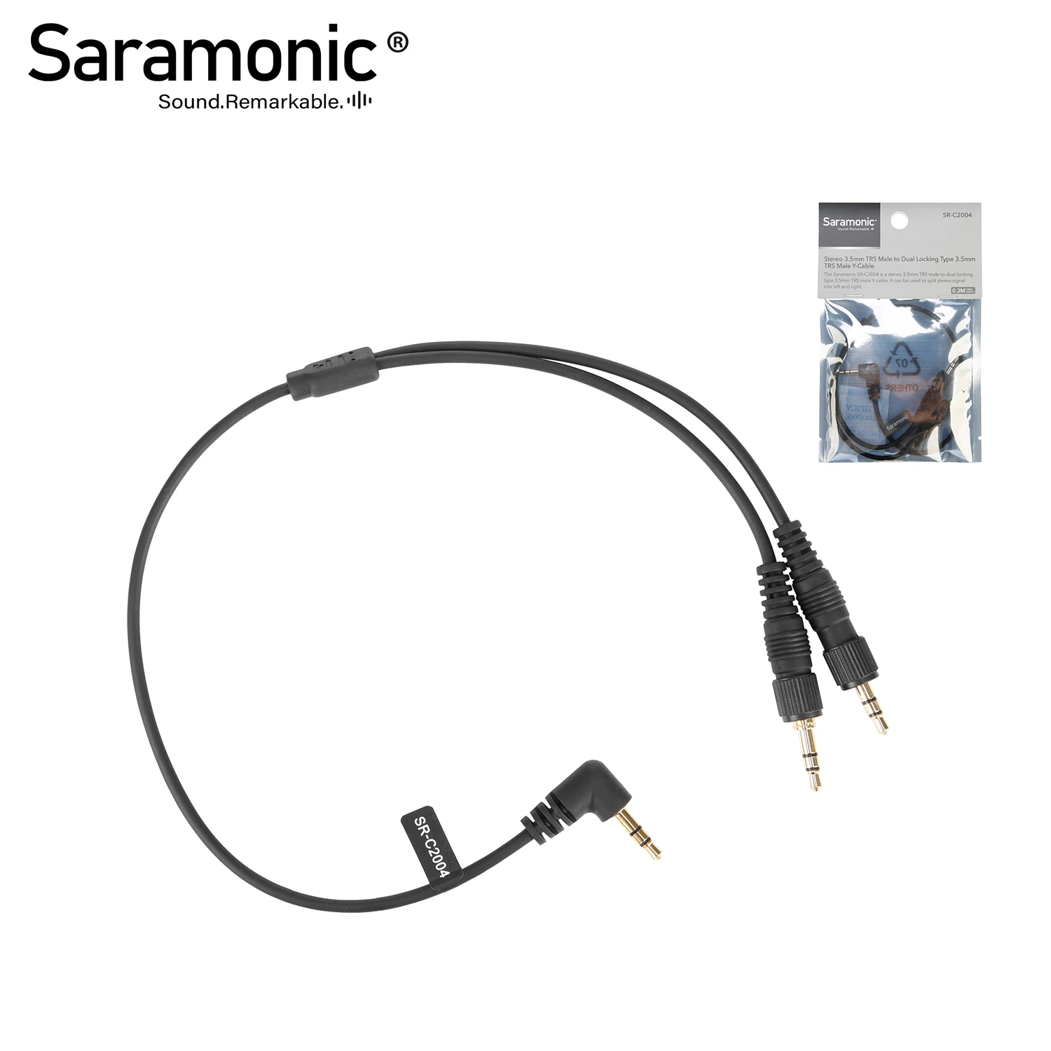 Saramonic SR-C2004 Stereo 3.5mm TRS Male to Dual Locking Type 3.5mm TRS Male Y-Cable
Saramonic SR-C2004 Stereo 3.5mm TRS Male to Dual Locking Type 3.5mm TRS Male Y-Cable