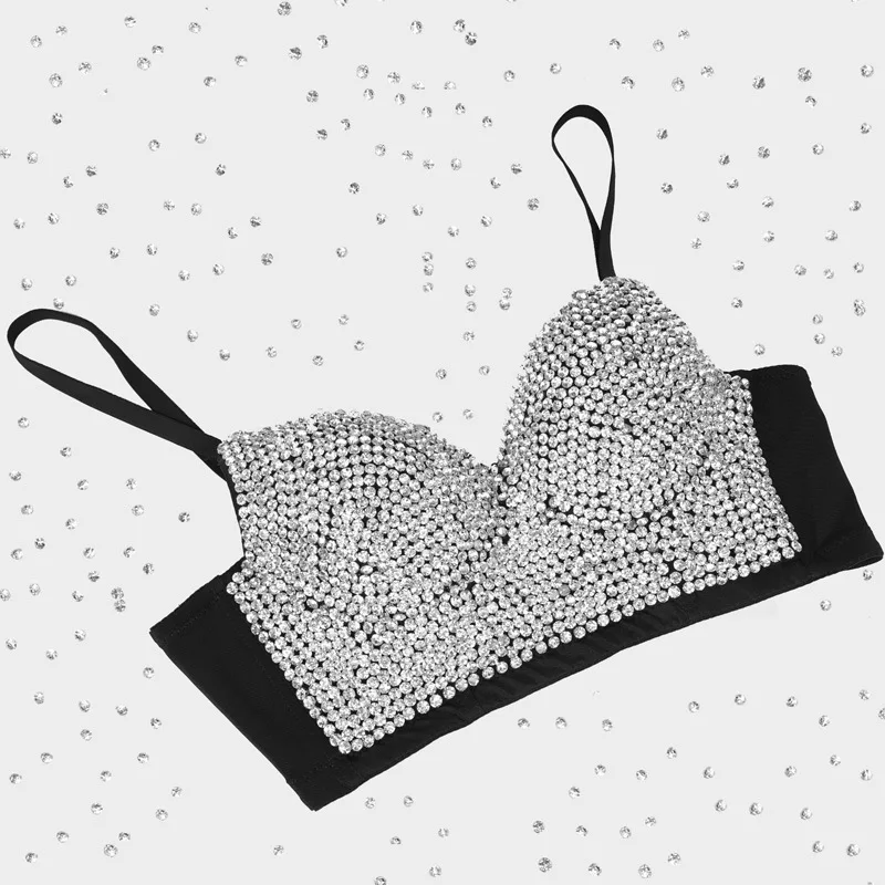 Diamond Sexy Bra Fashion Camisole Outer Wear Bright Diamond Tube Top Beauty Back Bra Gothic Top Tank Top Turbot store
Diamond Sexy Bra Fashion Camisole Outer Wear Bright Diamond Tube Top Beauty Back Bra Gothic Top Tank Top Turbot store