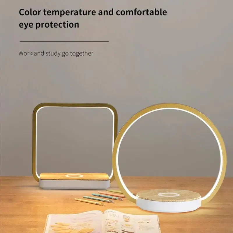 Modern led table lamp for bedroom cell phone wireless charging bedside night lights living room foldable desk lamps decor | Электроника