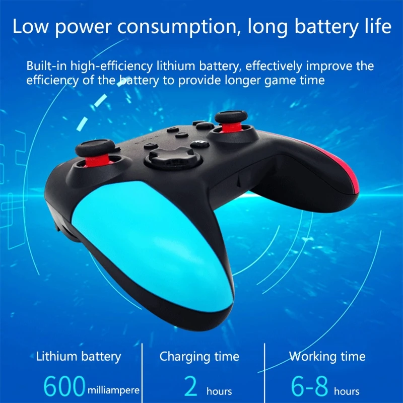 Wireless Bluetooth Gamepad Controller Joystick For N-intendo Switch, Game Handle Compatible With PC,Built-in 6-Axis Gyro
Wireless Bluetooth Gamepad Controller Joystick For N-intendo Switch, Game Handle Compatible With PC,Built-in 6-Axis Gyro