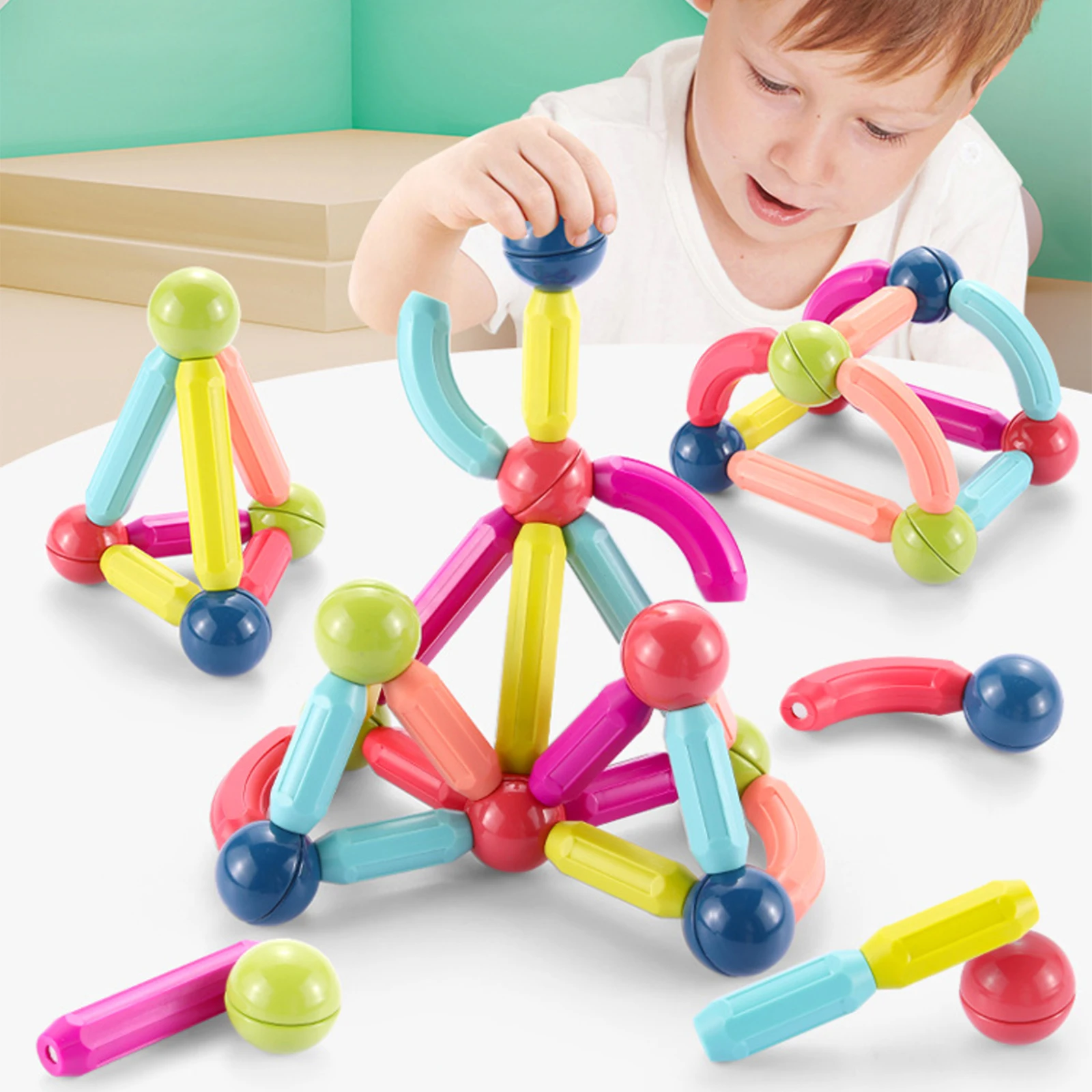 64pcs Children 3D Magnet Build Puzzle Colorful Magnetic Bar Toy Educational Magnetic Building Block Construction Home Toy Gift
64pcs Children 3D Magnet Build Puzzle Colorful Magnetic Bar Toy Educational Magnetic Building Block Construction Home Toy Gift