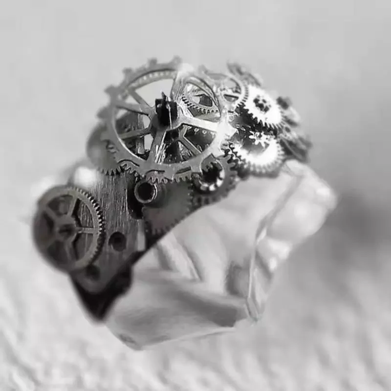 New Machinery Men Rings Vintage Gearwheel Dial Creative Unisex Rings For Women Banquet Party Gift Jewelry
New Machinery Men Rings Vintage Gearwheel Dial Creative Unisex Rings For Women Banquet Party Gift Jewelry