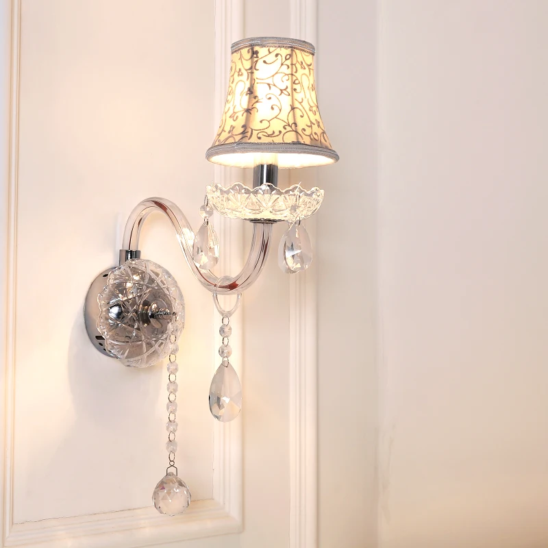 Modern Crystal Wall Lamp Bedroom Bedside Wall Light E14 Socket home decoration Sconce Porch Lampshades indoor Lighting Fixture
Modern Crystal Wall Lamp Bedroom Bedside Wall Light E14 Socket home decoration Sconce Porch Lampshades indoor Lighting Fixture