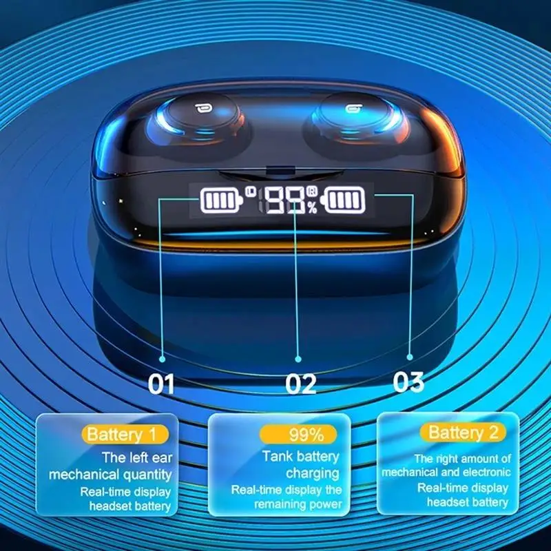 M-U8 Bluetooth 5 0 наушники TWS 9D Стерео шумоподавление водонепроницаемый цифровой