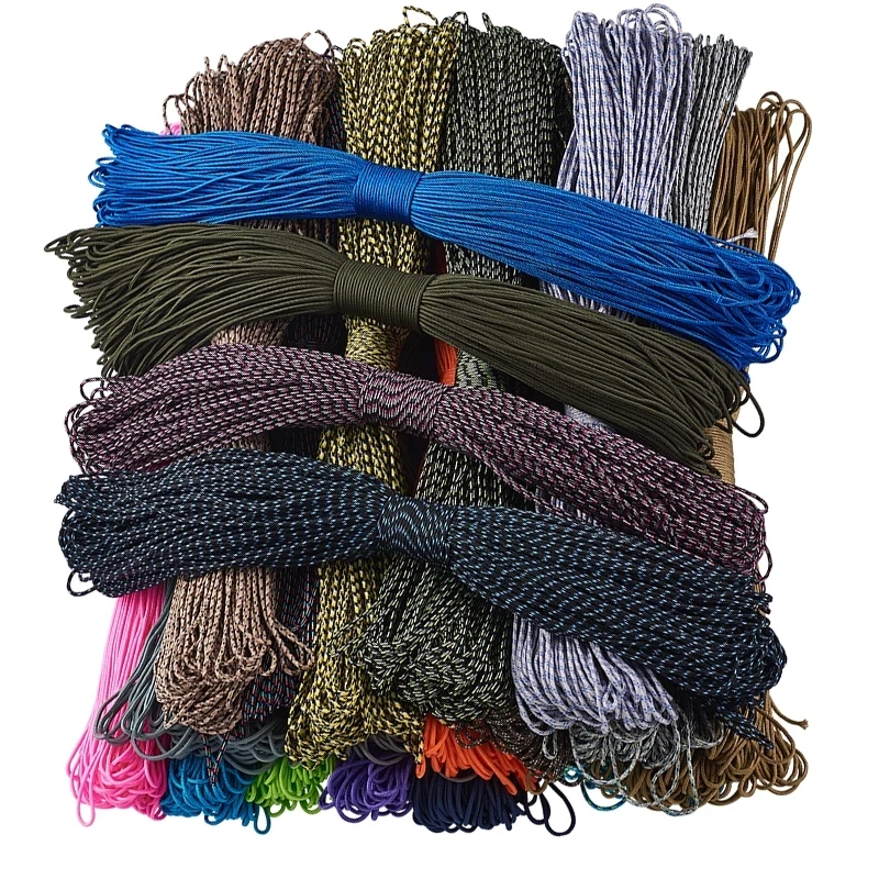 

100m 2mm Paracord for Survival Parachute Cord Lanyard Climbing Camping Rope Hiking Clothesline Equipment DIY Jewelry Making