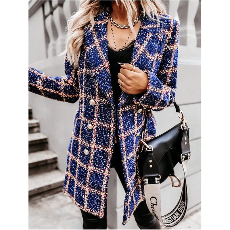 Women's Clothing Women's spring and autumn long-sleeved casual suit women's double-breasted slim jacket coat
Women's Clothing Women's spring and autumn long-sleeved casual suit women's double-breasted slim jacket coat