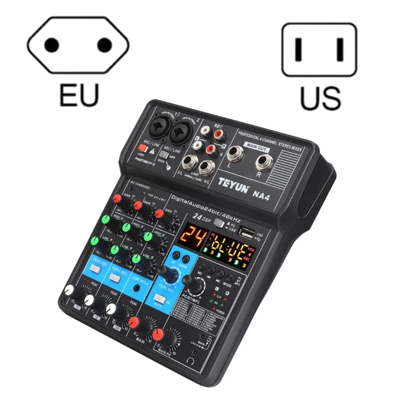 Audio Mixer Portable Sound Mixing Console USB Interface Computer Input 48V for Outdoor Live Indoor Home Entertainment
Audio Mixer Portable Sound Mixing Console USB Interface Computer Input 48V for Outdoor Live Indoor Home Entertainment
