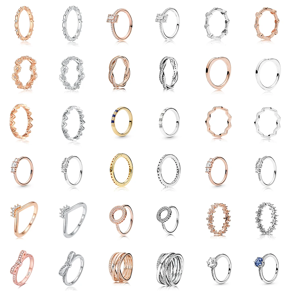 925 Sterling Silver Rose Gold Finger Ring Charms Snowflake Love Heart Princess Crown Finger Ring For Women Wedding Party Jewelry
925 Sterling Silver Rose Gold Finger Ring Charms Snowflake Love Heart Princess Crown Finger Ring For Women Wedding Party Jewelry