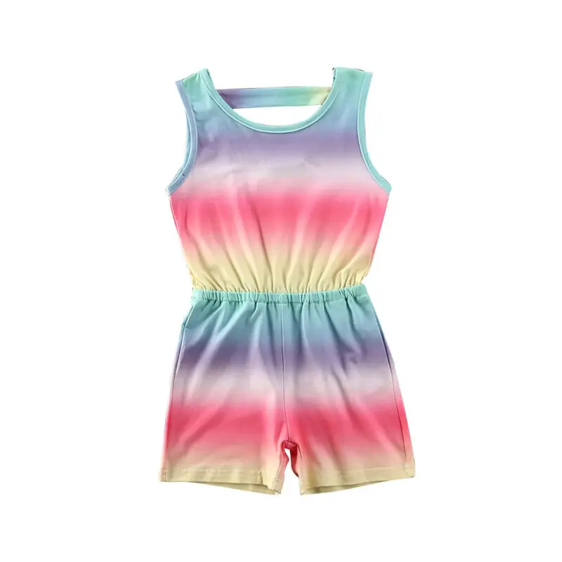 Summer Kids Baby Girls Clothes Rainbow Romper Sleeveless Colorful Striped Elastic Band Jumpsuit Sunsuit Outfits
Summer Kids Baby Girls Clothes Rainbow Romper Sleeveless Colorful Striped Elastic Band Jumpsuit Sunsuit Outfits