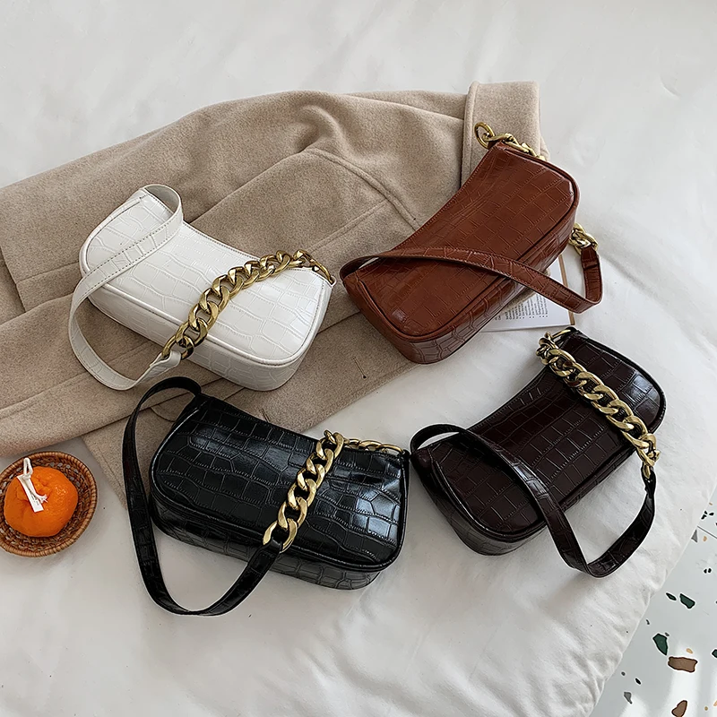 2021 ladies small bag ladies PU leather shoulder strap crocodile leather handbag handbag brand designer evening bag all-match 
2021 ladies small bag ladies PU leather shoulder strap crocodile leather handbag handbag brand designer evening bag all-match