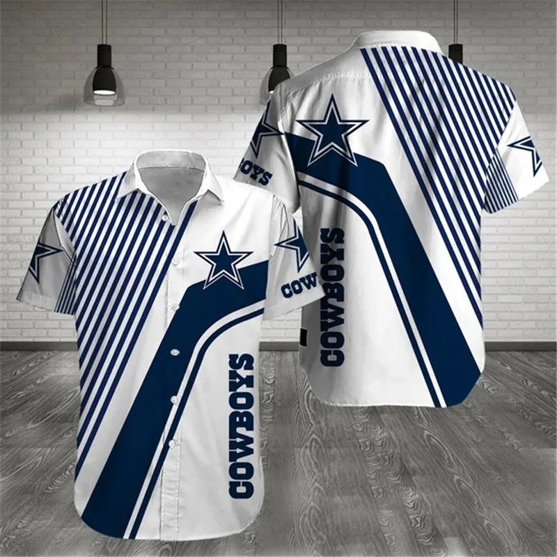 Dallas Men's Casual American Football Cowboys Shirts Blue White Stripes Stitching Star Print 3D Clothing
Dallas Men's Casual American Football Cowboys Shirts Blue White Stripes Stitching Star Print 3D Clothing