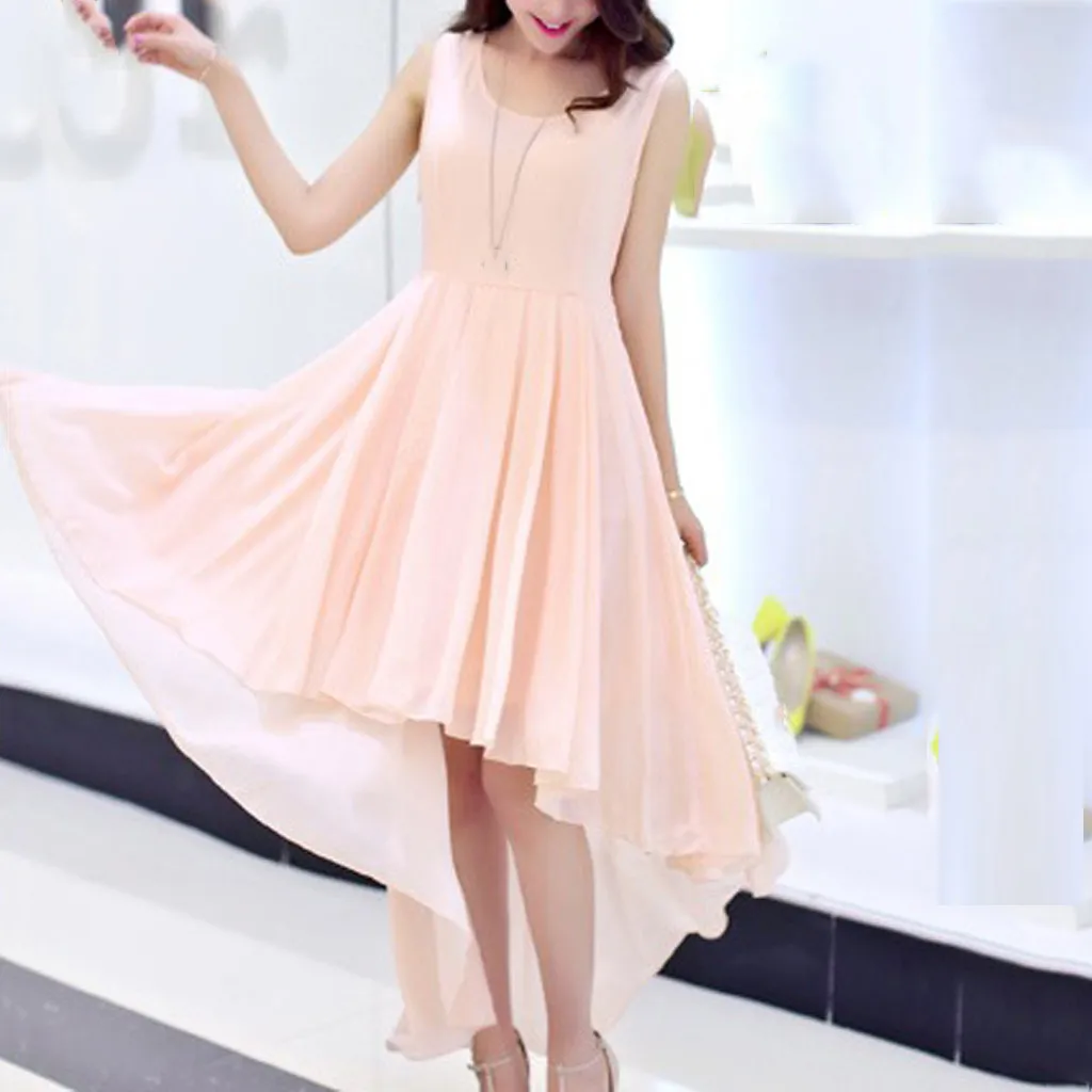 Sagace 2021 dress evening dress party women's sleeveless waist long round neck solid irregular chiffon long dress 2021
Sagace 2021 dress evening dress party women's sleeveless waist long round neck solid irregular chiffon long dress 2021