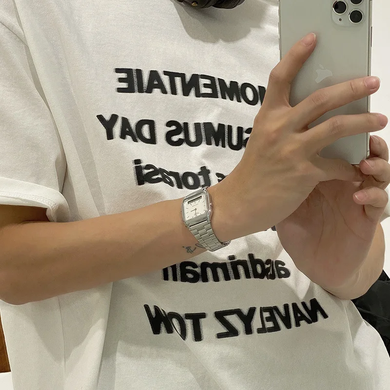 IEFB Men's Summer T-shirts Letter Print Causal Tee Short Sleeve Clothes Streetwear Camisetas Hombre 2021 New Fashion Tops 9Y6226
IEFB Men's Summer T-shirts Letter Print Causal Tee Short Sleeve Clothes Streetwear Camisetas Hombre 2021 New Fashion Tops 9Y6226