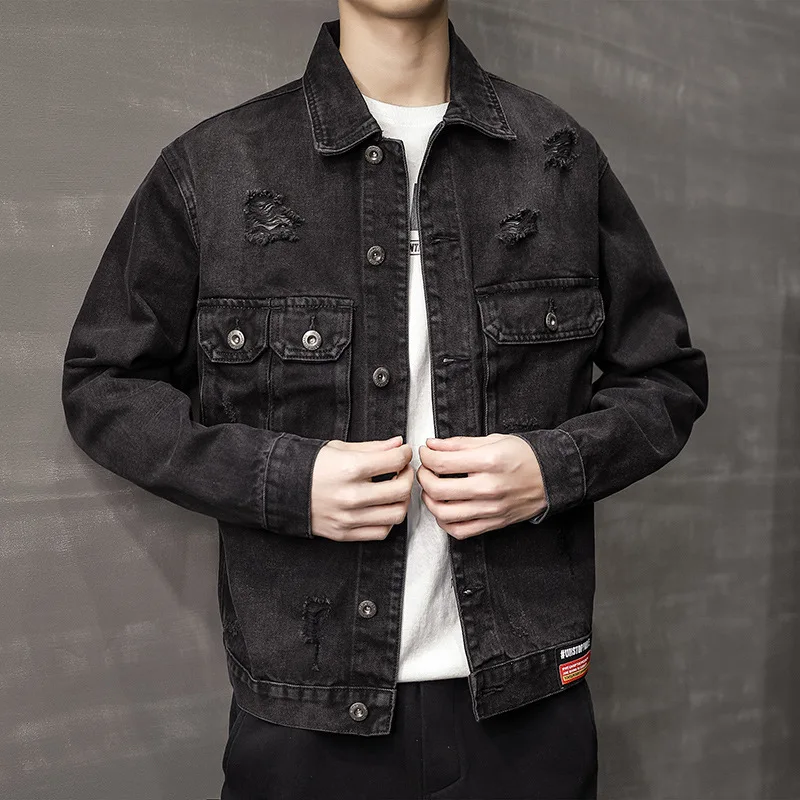 Spring new men's Korean denim jacket trendy embroidered slim jacket top 3007
Spring new men's Korean denim jacket trendy embroidered slim jacket top 3007