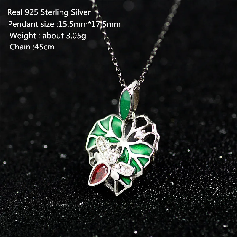 Buyee Colorful Flower Necklace Pendant Cute Dragonfly and Lotus Leaf 925 Sterling Silver Clavicle Chain Necklace Women Jewelry
Buyee Colorful Flower Necklace Pendant Cute Dragonfly and Lotus Leaf 925 Sterling Silver Clavicle Chain Necklace Women Jewelry
