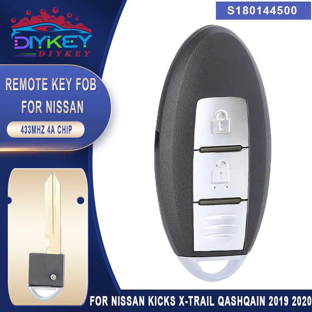 Ключ дистанционного управления DIYKEY S180144500, чип 433,92 МГц, 4A, 2 кнопки для 2019 2020 Nissan Kicks X-Trail Qashqain
Ключ дистанционного управления DIYKEY S180144500, чип 433,92 МГц, 4A, 2 кнопки для 2019 2020 Nissan Kicks X-Trail Qashqain
