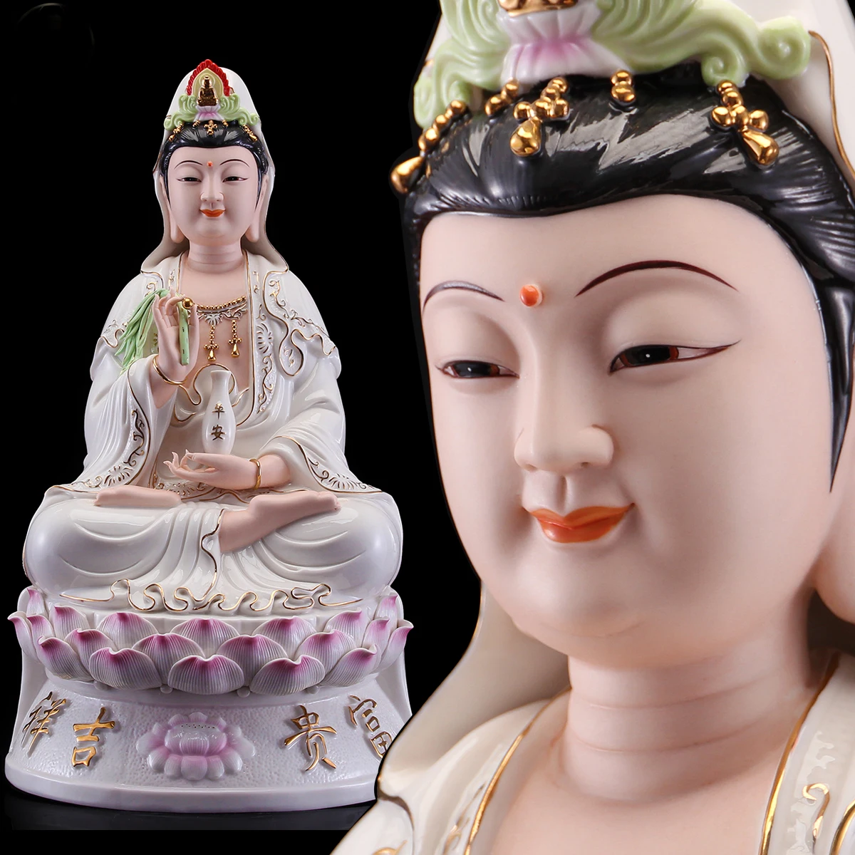 GOOD Asia home altar Worship high grade Porcelain GUAN YIN PU SA BUDDHA efficacious Talisman buddha family BLESS Mascot statue
GOOD Asia home altar Worship high grade Porcelain GUAN YIN PU SA BUDDHA efficacious Talisman buddha family BLESS Mascot statue
