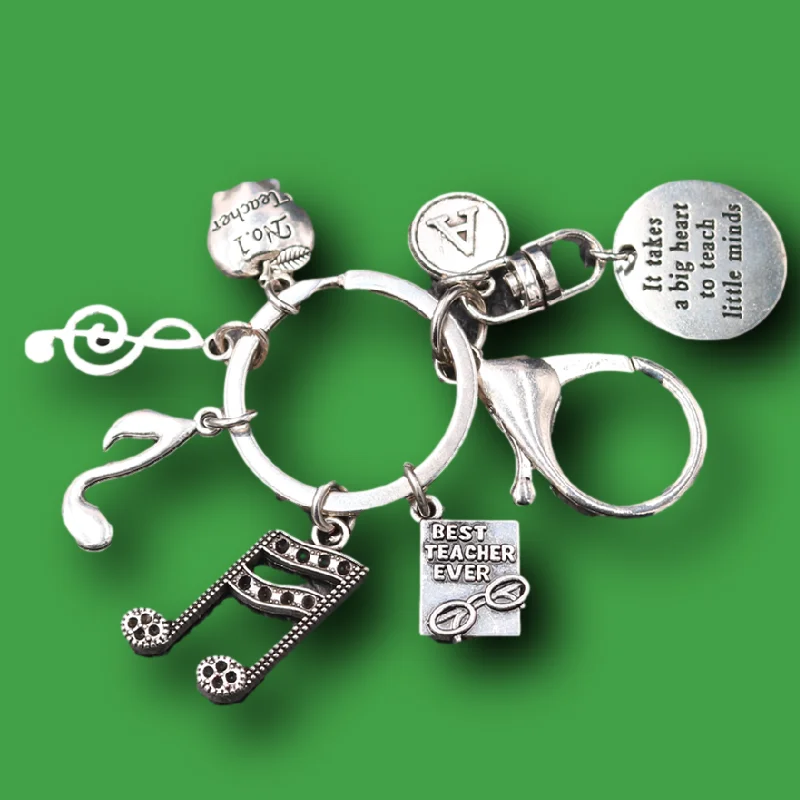 Creative Personalized 26 Letters A-Z Music Teacher Charms Hip Hop Style Thanksgiving Metal Keychain Findings p433 
Creative Personalized 26 Letters A-Z Music Teacher Charms Hip Hop Style Thanksgiving Metal Keychain Findings p433