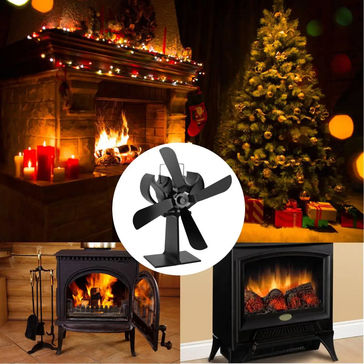 20x13x23cm Fireplace Fan 4 Blades Heat Thermal Powered Stove Fan Wood Burner Ecofan Quiet Home Warm Efficient Heat Distribution 
20x13x23cm Fireplace Fan 4 Blades Heat Thermal Powered Stove Fan Wood Burner Ecofan Quiet Home Warm Efficient Heat Distribution