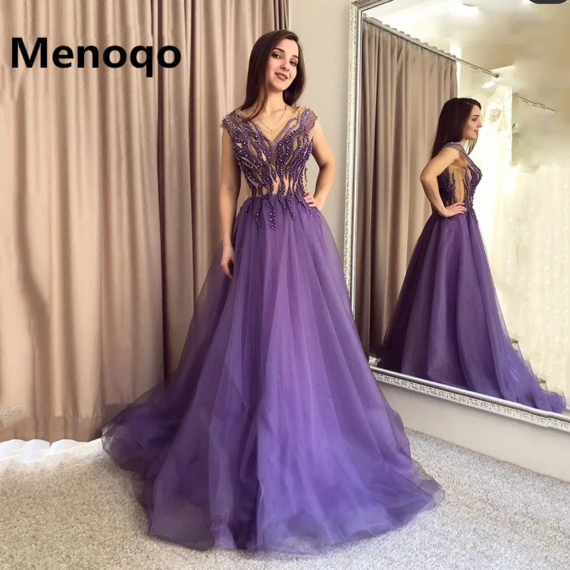 Фиолетовые Вечерние Выпускные платья с аппликацией и бисером Длинные фатиновые платья с v-образным вырезом трапециевидные платья для выпус... 
Фиолетовые Вечерние Выпускные платья с аппликацией и бисером Длинные фатиновые платья с v-образным вырезом трапециевидные платья для выпус...