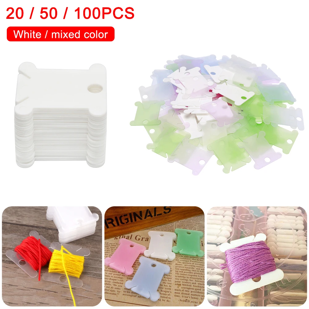 20/50/100Pcs Plastic Floss Bobbins Sewing Thread Winding Plate for Cross Stitch Embroidery Cotton Thread DIY Craft Sewing Tools
20/50/100Pcs Plastic Floss Bobbins Sewing Thread Winding Plate for Cross Stitch Embroidery Cotton Thread DIY Craft Sewing Tools